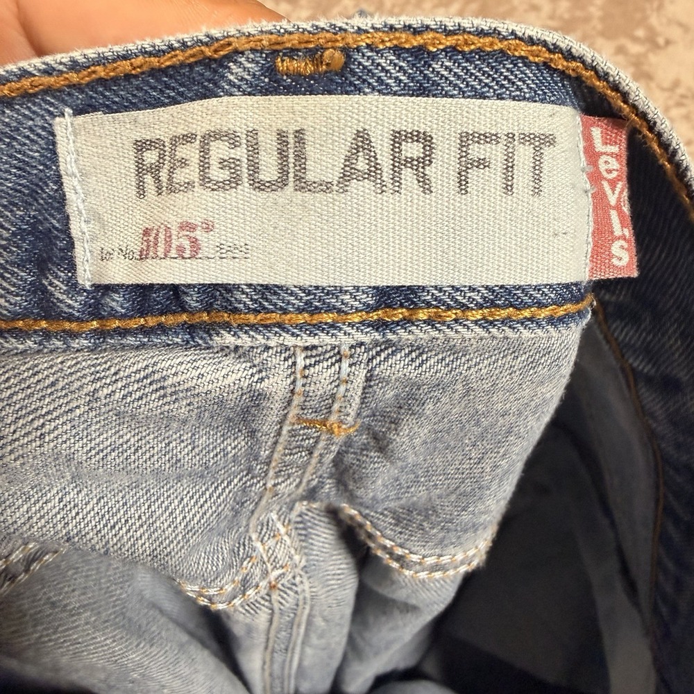 VTG Levi's 505 Regular Fit Classic Men's Blue Y2K Jeans 48x30 Straight Denim - Picture 7 of 10